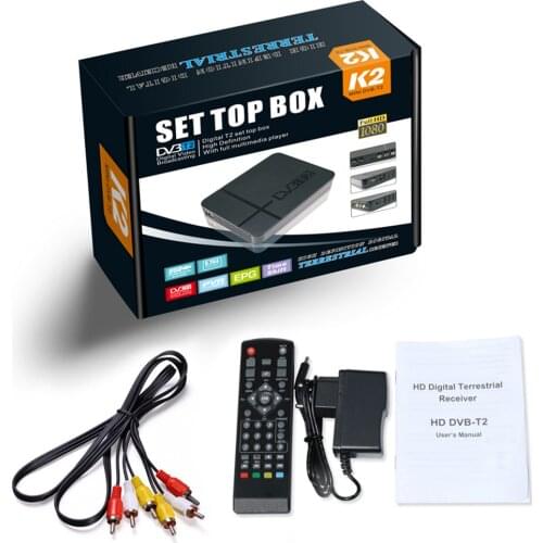 DVB T2 High Digital Terrestrial Signal Receiver Support H.264 1080P MPEG-2/4 PVR Digital Smart TV Box Receiver EU Plug
