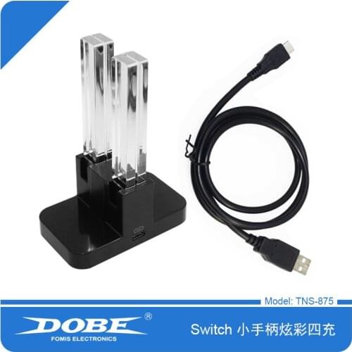 Foleto 4 in 1 Charging Dock Station Charging Stand for Nintend Switch NS N-Switch Video Game Console Charger Stand USB Type