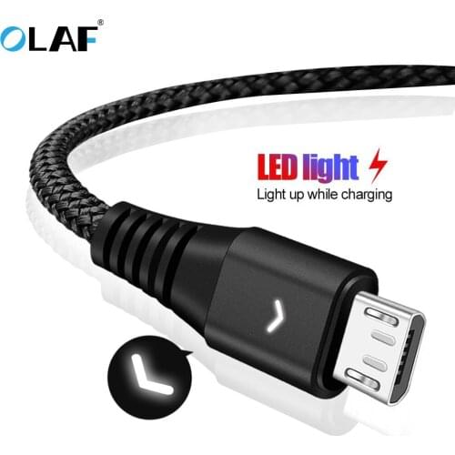 OLAF Micro USB Cable 2A Fast Charging Data Wire Cord Microusb Charger Cable for Samsung S7 S6 Xiaomi Android Mobile Phone Cables