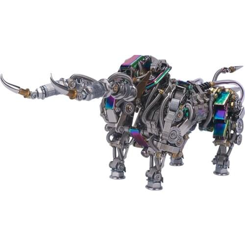 1087Pcs Metal 3D DIY Mechanical Bull Model Building Kits Assembly Jigsaw Crafts for Adult Christmas Gift Difficult Puzzle
