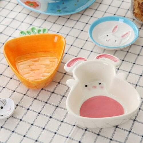 Cute Pet Dog Feeder Ceramic Bowl Puppy Feeding Feed Food Bowl For Cat Health Dish Cup Drinking Drinker For Bulldog Terrier Pugs