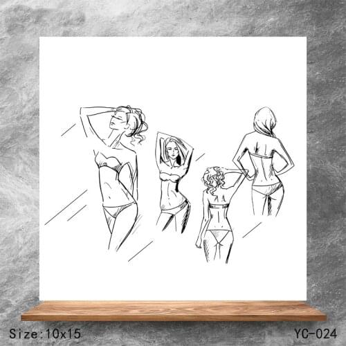 ZhuoAng Fashion models Clear Stamps/Silicone Transparent Seals for DIY scrapbooking photo album Clear Stamps