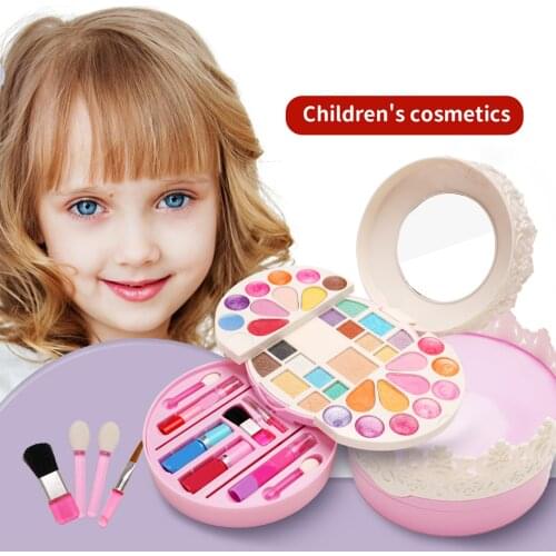 Washable Childrens Makeup Set Girls Princess Cosmetics Set Beauty Makeup Box Toys Birthday Presents Pretend Play Gifts for Kids
