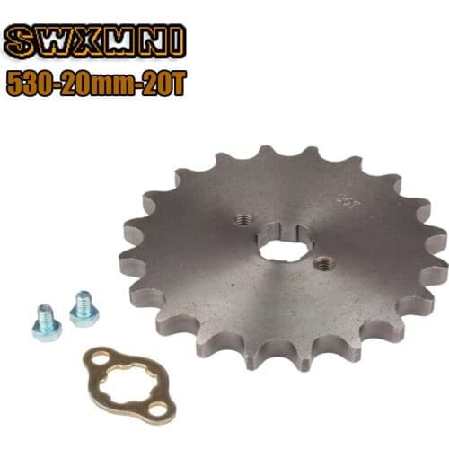 Front Engine Sprocket #530 20T Teeth 20mm With Retainer Plate LockerFor 530 Chain Motorcycle Dirt Bike PitBike ATV Quad Parts