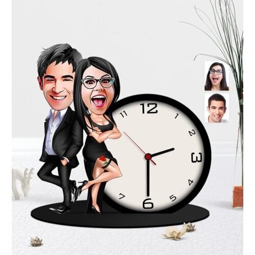Personalized Valentine Caricature Of Wooden Trinket Table Saati-6 Reliable Modern Simple Gift Special Design Good Quality Surprise moment
