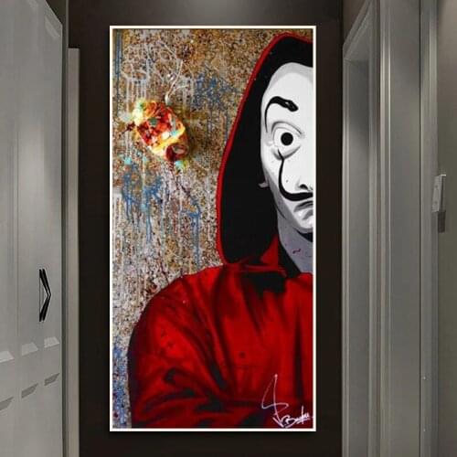 Salvador Dali Portrait Canvas Painting Posters and Prints Wall Graffiti Art Picture for Living Room Home Decoration Cuadros