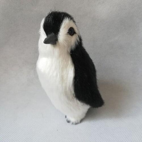 Real life toy about 12x8cm penguin model polyethylene&furs hard model home decoration props ,model gift h0133