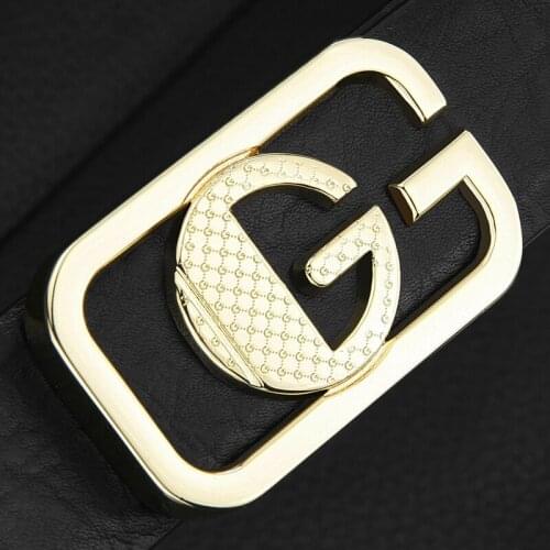 Men designer fashion belt high quality genuine leather waistband classic G black luxury waist Strap gentleman casual cowhide