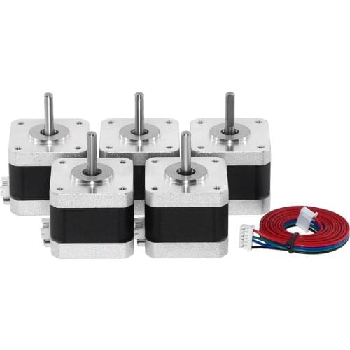 5Pcs Usongshine Nema17 Stepper Motor 17HS4401S 1.5A Nema 17 42BYGH 17HS4401 4 Lead for 3D Printer XYZ CNC Engraver