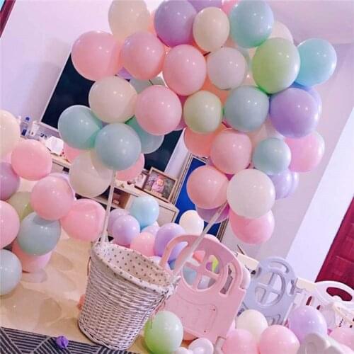 WEIGAO 50pcs 10inch Macaron Balloons Pastel Candy Ballons Wedding Happy Birthday Party Decorations kids Baby Shower Arch Baloons