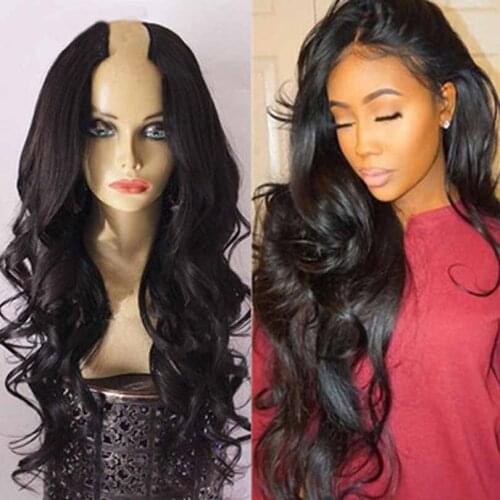U Part Wigs Brazilian Body Wave Wig Full Machine Made U Shaped Wig 130% Density Remy Glueless Human Hair Wigs For Black Women