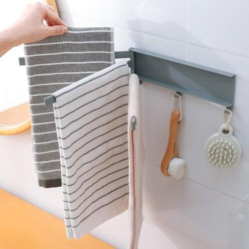 Towel Rack Kitchen Rotatable Creative Bathroom Free Punch Multi-pole Rack Bathroom Multifunctional Storage Rack Homehold Goods