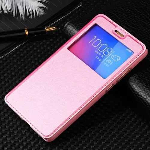 High Quality Hot Flip Ultrathin View Window Leather Case For Huawei GR5 2016 Honor 5X Luxury Phone Cover