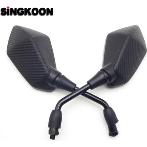 Universal 10mm Motorcycle Rearview Mirrors Black Scooter retroviseur moto FOR Triumph Street Triple Speed Triple Tiger 800