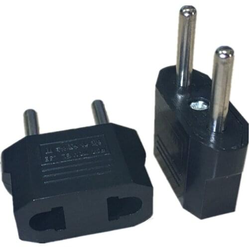 100pcs US To EU European Plug Adapter EU Travel Adapter Electric Power Charger Socket AC Converter Outlet