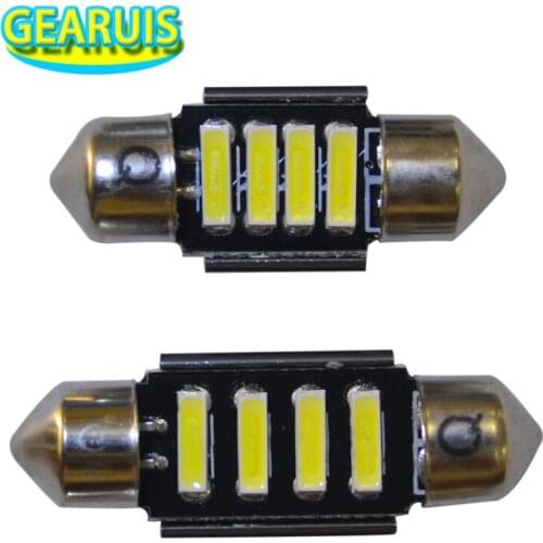 10X Festoon CANBUS LED 2W 170MA 31mm 36mm C5W No ERROR Cold White 4 SMD 7020 bulbs 12V Car Dome Reading Light Interior Lamp