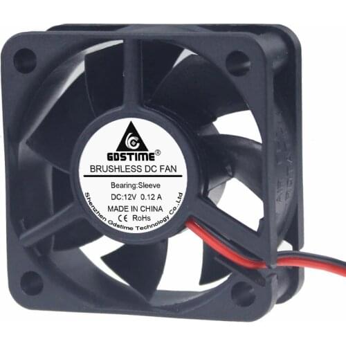 2pcs Gdstime DC 12V 50mm x 20mm 2Pin Power Brushless Cooler Cooling Fan 50x50x20mm 5020S