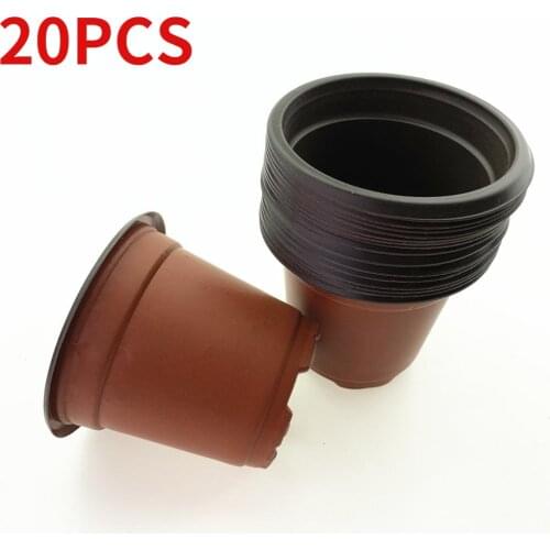 20PCS Plastic Seedling Pot Double Color Flowerpot Nutrition Cup Nutrition Bowl Planting Transplanting Basin Not Damage Seedling