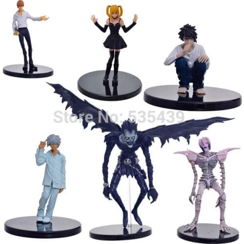 2021 Hot 6pcs/set 7-16cm Death Note Aurora Deathnote Ryuuku Light Yagami Ryuk Action Figure toys dolls