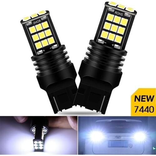 2X LED Car Reverse Light W21W 7440 T20 P21W 1156 BA15S LED Bulb For Peugeot 307 206 308 407 207 3008 2008 406 208 508 301