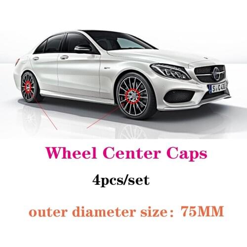 4pcs 75mm Car Wheel Center Hub Cap Caps Emblem Logo For Mercedes Benz W205 W204 W203 W212 W211 W213 W210 W164 W124 A C E B Class
