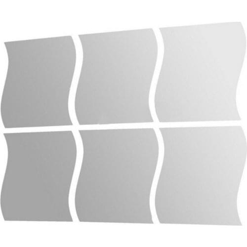 50% Hot Sale 6Pcs New Style Wall Sticker Removable 3D Decoration Mirror Effect DIY Mirror Wall Sticker for Home Toilet Decor