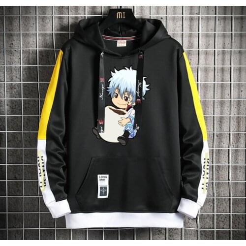 Anime Gintama Hoodie Men/Women Popular Harajuku Hoodeds Pullover Streetwear Casual Fake Two-Piece jacket coat