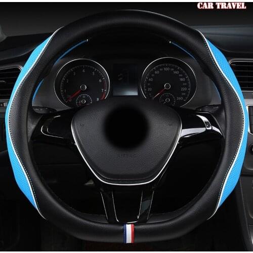 CAR TRAVEL Leather Car Steering Wheel Cover For Jeep Renegade Wrangler jk tj Grand Cherokee Compass Patriot
