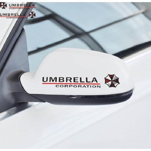 Car styling 1 pair Universal Car Rearview Mirror Stickers Umbrella Corporation Waterproof car Sticker for all car