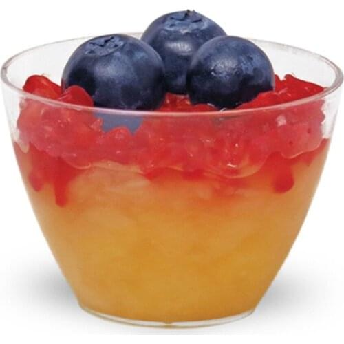 Free Shipping Party Supplies, Disposable Plastic Tableware, 50*34mm/30ml Transparent Dessert Mini Tasting Mini Bowl, 100/Pack