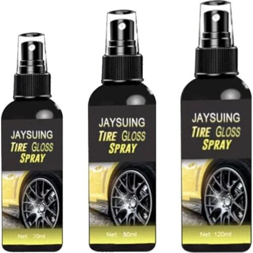 Car Tire Gloss Spray Car Wax Polish Spray Car Tire Shine Plastic Restorer Retreading Agent For Refrigerator Car Bumpers Tire Mai