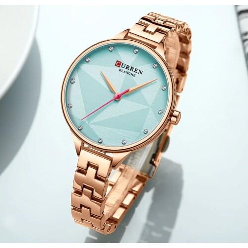 CURREN Brand Luxury Fashion Ladies Watches Women Quartz Lady Wrist Watch Clock Woman Womens Wristwatch Relogio Feminino