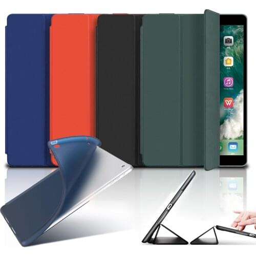 For iPad 10.2 2019 Case iPad Air 2019 Case PU Leather Transparent TPC Smart tablet stand Cover for iPad Pro 10.5 2017 Case Funda