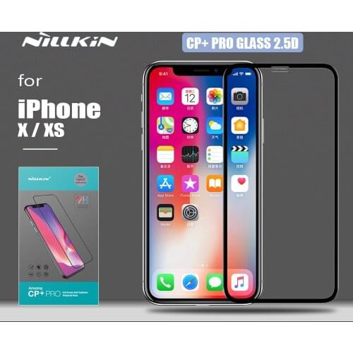 For iPhone X XS Glass Nillkin CP+ PRO 2.5D Tempered Glass Ultra-Thin Full Cover Protective Screen Protector for iPhone X XS Film