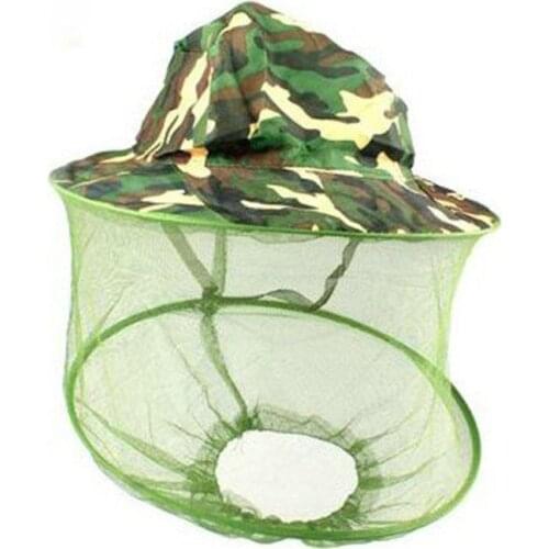 Camouflage Beekeeping Anti-mosquito Bee Bug Insect Fly Mask Cap Hat with Head Net Mesh Face Protection for Outdoor Fishing