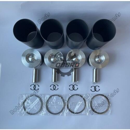 Cylinder Liner Kit With Piston 6698535 Ring 6692364 Fit Bobcat Loaders S330 S220 S750 S770 S850 T2250 T320