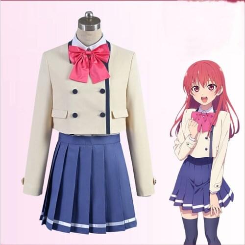 Anime Kanojo mo Kanojo Girlfriend, Girlfriend Cos Saki Saki Cosplay Costume School Girls Uniform Halloween Student Outfits