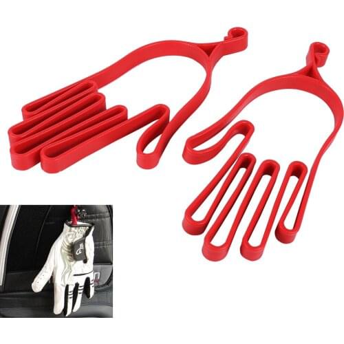 2pcs Red Plastic Golf Gloves Stretcher Golf Gloves Hanger For Outdoor Sports Golf Glove Hanger Holder Golf Accessory