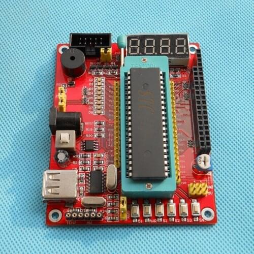 51 MCU Development Board 51 MCU Minimum System Board Learning Board Supports XP/WIN8/WIN10 Red Board