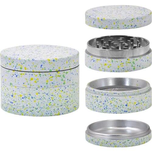 Herb Grinder smoke accesoires 63mm 4-layer aluminum alloy smoke grinder spot frosted grinder