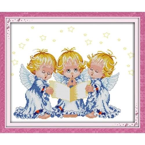 The praying angel cross stitch kit people 18ct 14ct 11ct count print canvas stitches embroidery DIY handmade needlework