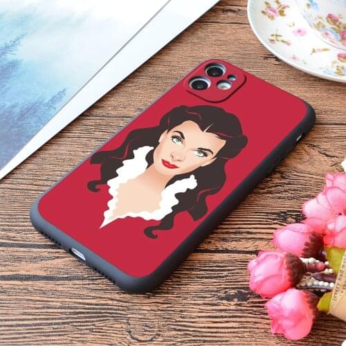 For iPhone Red Scarlett Print Soft Matt Apple iPhone Case