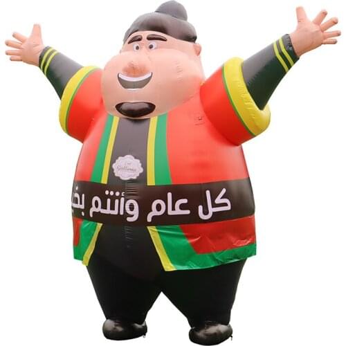 Customized Inflatable Cartoons Man Character Toys 4M Tall