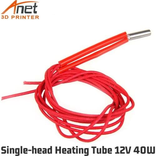 Anet Single-head Electric Heating Tube 5pcs 1M 6*20mm Stainless Steel Heating Tube 12V 40W for MakerBot RepRap Mendel I3 Printer