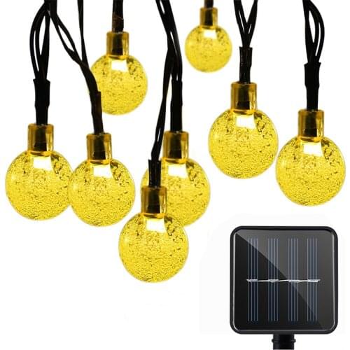Patio Outdoor garden light Waterproof led string Solar Lamps Garland wedding christmas holiday lights