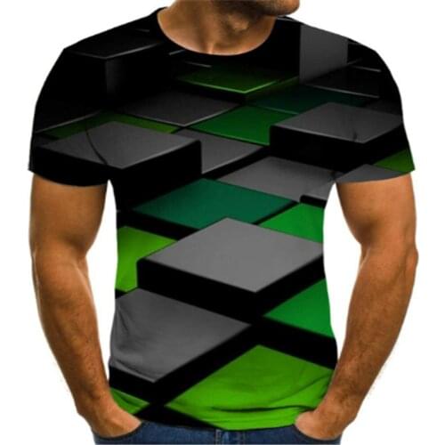 2021 New Fashion Leisure Three-Dimensional Vortex Summer Short Sleeves Male 3D Printed O-Neck Daily Casual Funny Men T-Shirts