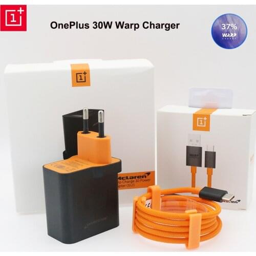 Original OnePlus 7 Pro Quick Charger Warp Charger 30W 5V/6A EU Power Adapter 1M 6A USB Type C Cable for OnePlus 8 Pro 7 7t Pro