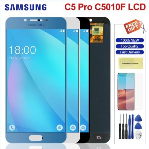Original Lcd Screen For Samsung Galaxy C5Pro C5 Pro LCD Display Touch Screen Digitizer Assesmbly For Samsung C5010 Lcd Display