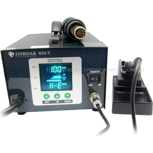 580W New Gordak 952V Soldering Station + Hot Air Heat Gun 2 in 1 SMD BGA Rework Station