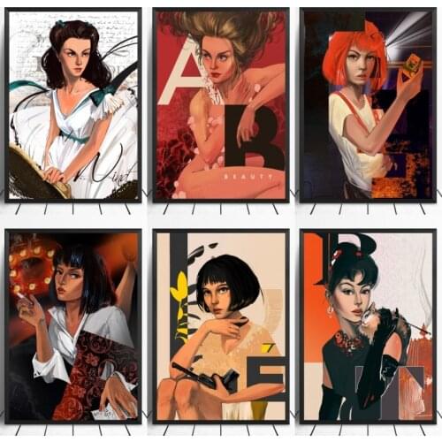 Breakfast At Tiffanys Classic Movie Heroines Poster Canvas Print Pictures Home Decor